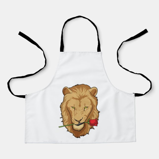 Tablier Lion avec Rose (Recto)