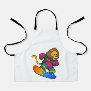 Tablier Lion en Snowboard avec Snowboard