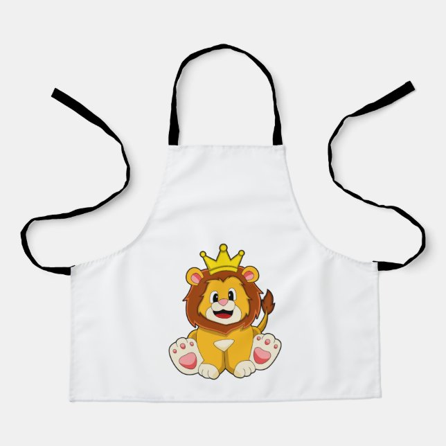 Tablier Lion roi avec couronne (Recto)