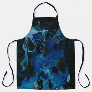 Tablier Liquide psychédélique bleu foncé