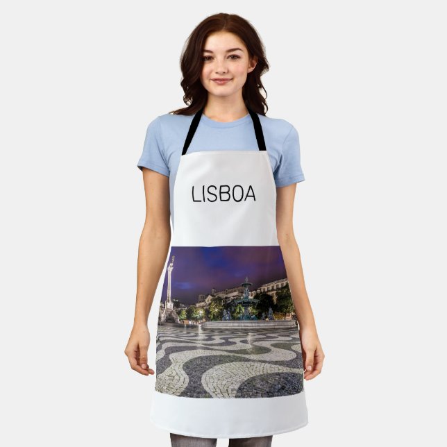 Tablier Lisbonne Portugal Rossio Carré Vacances Souvenir (Porté)