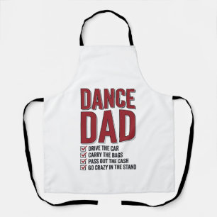 Tablier Liste de contrôle Dance Dad Design de gravure vint