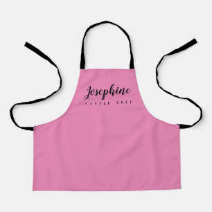 Tablier Little Chef Script Girl Name Rose personnalisé