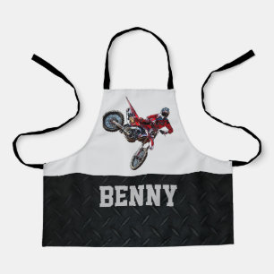 Tablier Little Mechanic Dirt Bike Nom de la course Garçon 