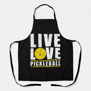 Tablier Live Love Pickleball Funny Pickle ball Lover Cadea
