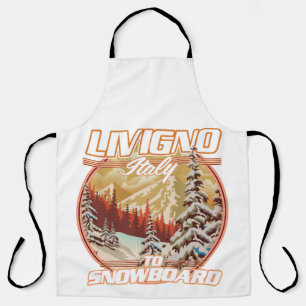 Tablier Livigno italie logo de snowboard