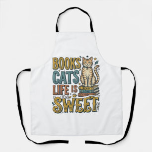 Tablier Livres Chats La Vie Est Douce Design Pour Lecteur