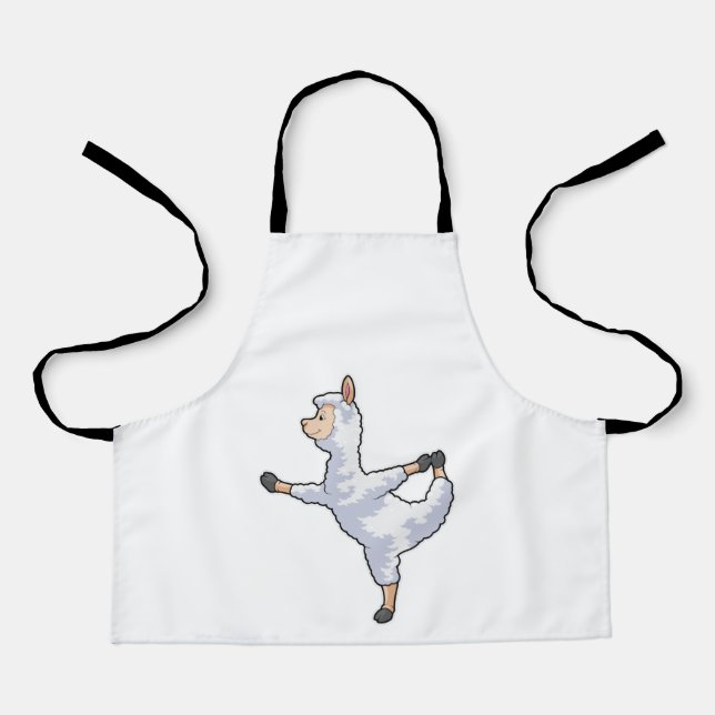 Tablier Llama at yoga (Recto)