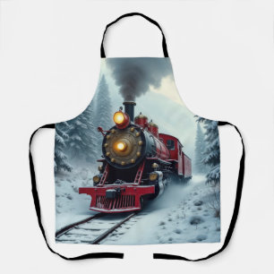 Tablier Locomotive À Vapeur vintage En Bois D'Hiver