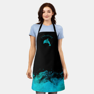 Tablier logo bleu dauphin