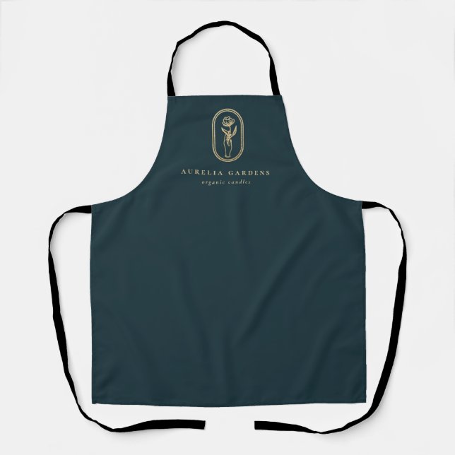 Tablier Logo Chic Bohème Golden Floral (Recto)