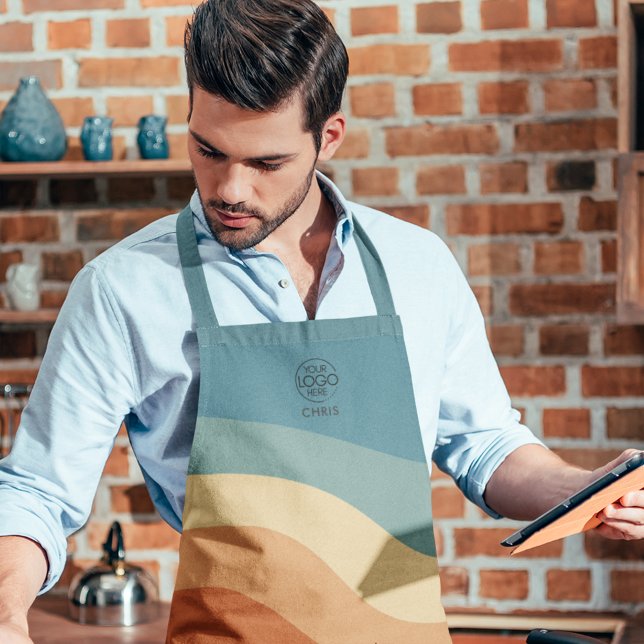 Tablier Logo de bande rétro Wavy (Créateur téléchargé)