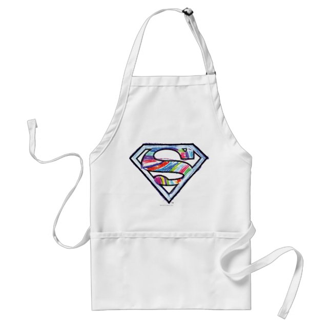 Tablier Logo de croquis couleur supergirl (Devant)