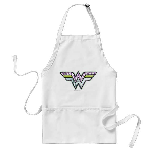 Tablier Logo de croquis couleur Wonder Woman (Devant)