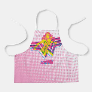 Tablier Logo de la comique rose jaune Wonder Woman