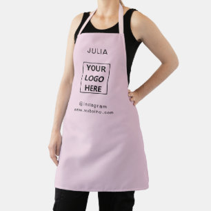 Tablier Logo de l'entreprise Blush Pink Nom du personnel d