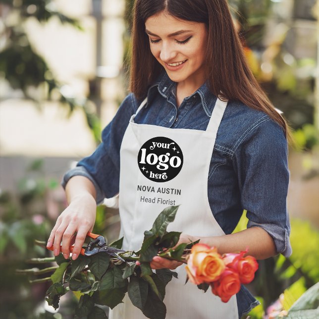 Tablier Logo de l'entreprise Nom de l'employé Titre du tra (Créateur téléchargé)