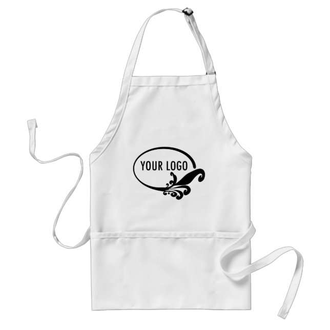 Tablier Logo de l'entreprise Uniform Apron Blanc Personnal (Devant)