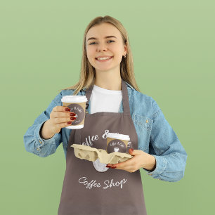 Tablier Logo de petite cabane de café