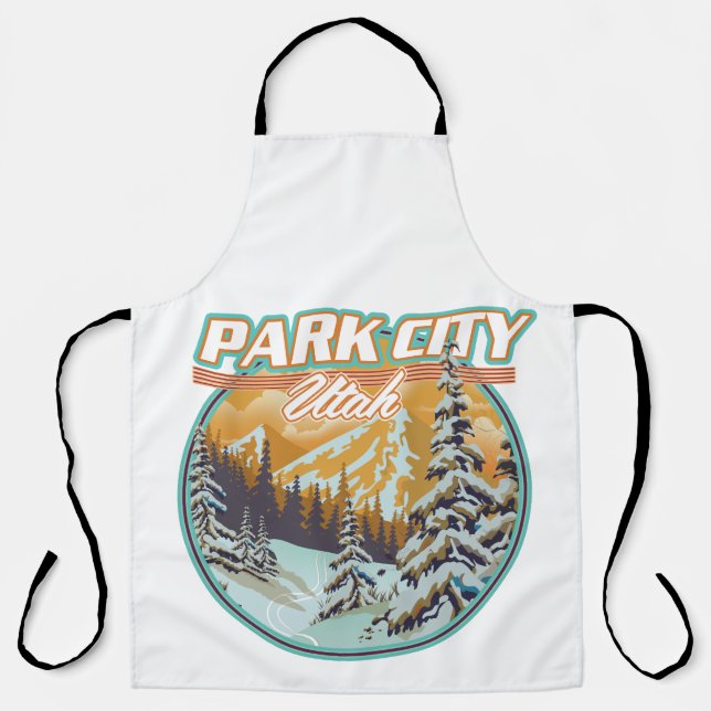 Tablier Logo de voyage Park City Utah (Recto)