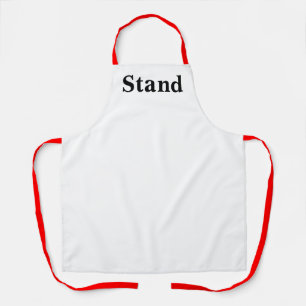 Tablier Logo debout sangles rouges Cuisine artisanale Chef