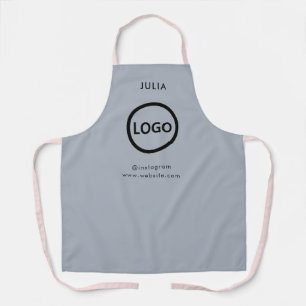 Tablier Logo d'entreprise Clair Grayish Nom du personnel d