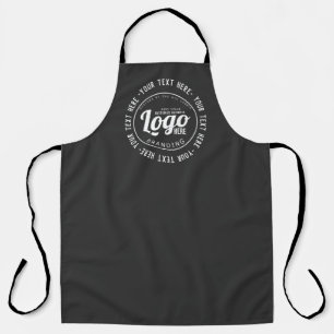 Tablier Logo d'entreprise de marque personnalisée noir
