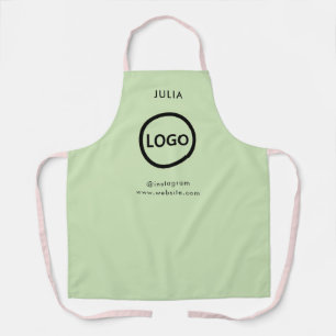Tablier Logo d'entreprise Grayish Green Nom du personnel d