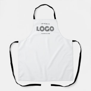 Tablier Logo d'entreprise moderne blanc et noir