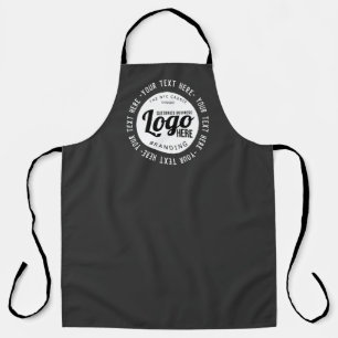 Tablier Logo d'entreprise personnalisé de marque noir