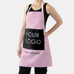 Tablier Logo d'entreprise professionnelle moderne rose