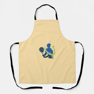 Tablier Logo du club de tennis - Action dynamique, Style s