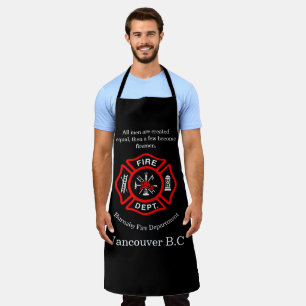 Tablier Logo du service d'incendie Badge rouge et noir