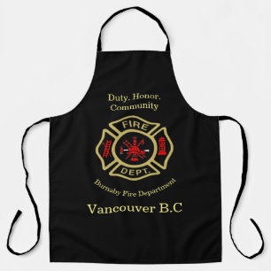 Tablier Logo du service d'incendie Honte de service Rouge 