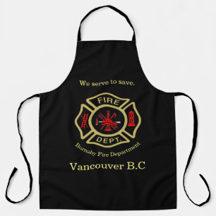 Tablier Logo du service d'incendie Nous servons à enregist