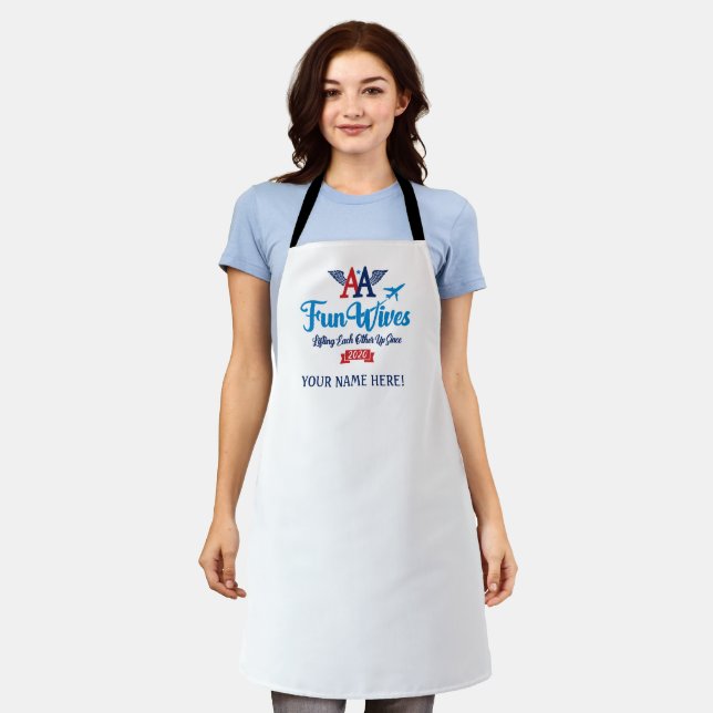 Tablier Logo d'une femme amusante (Porté)