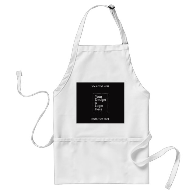 Tablier Logo et conception de texte simples Marque commerc (Devant)