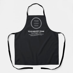 Tablier Logo moderne minimaliste noir sur mesure promotion