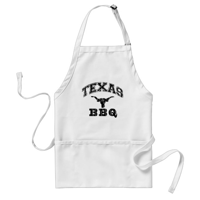 Tablier Logo noir personnalisé pour barbecue Texas (Devant)