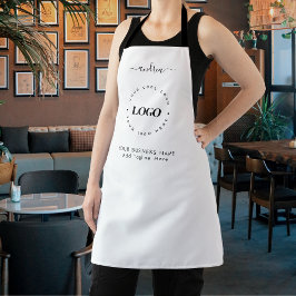 Tablier Logo Personnalisé Noir Blanc Professionnel Profess