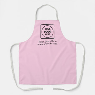 Tablier Logo Rose Pâle   Marque Commerciale Moderne Person