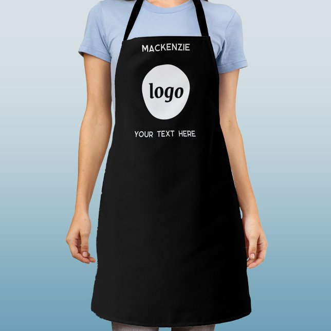 Tablier Logo Simple Avec Espace Entreprise Texte (Logo name and text custom business promotional or uniform apron)