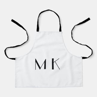 Tablier logo simple et minimal monogramme cuire personnali