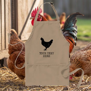 Tablier Logo vintage silhouette de poulet personnalisé vol