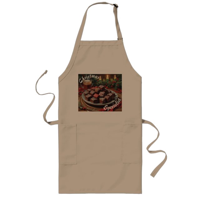 Tablier Long AI Christmas Specialist Holiday Candy Apron (Devant)