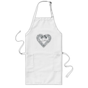 Tablier Long Aimer Diamond Heart Apron