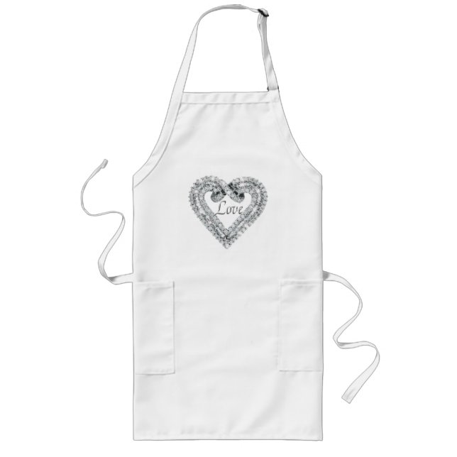Tablier Long Aimer Diamond Heart Apron (Devant)