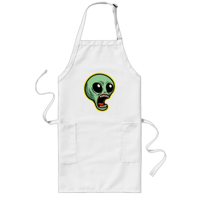 Tablier Long Alien hurlant (Devant)