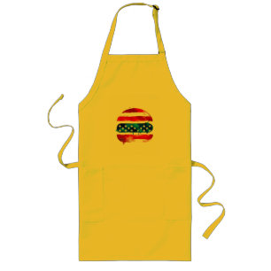 Tablier Long America Burger (Peinture Blanche No. 2)