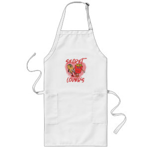 Tablier Long Amoureux secrets drôles Taco et frites dessin anim